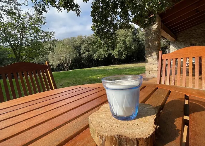 El Vilarot. La Casa De Piedra En La Naturaleza. Chalet Girona